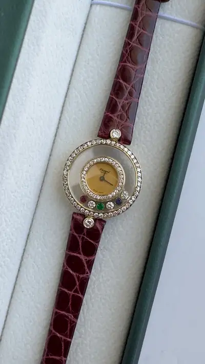 Chopard Happy Diamonds 18K Yellow Gold Vintage Watch 16