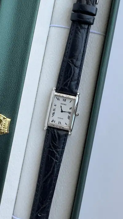 Seiko Exceline Rectangular Vintage Watch 5