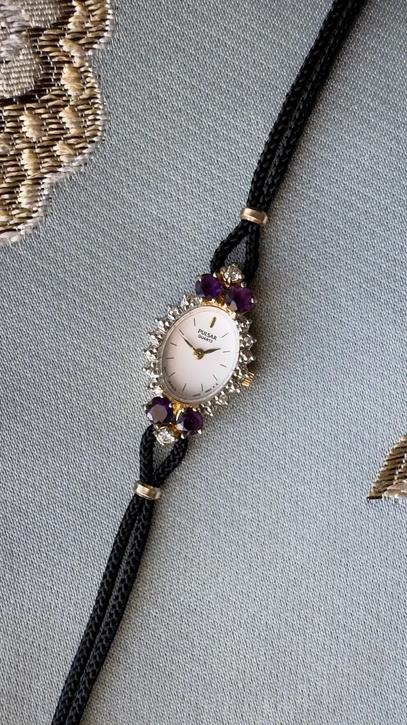 Pulsar Amethyst Cord Bracelet Watch