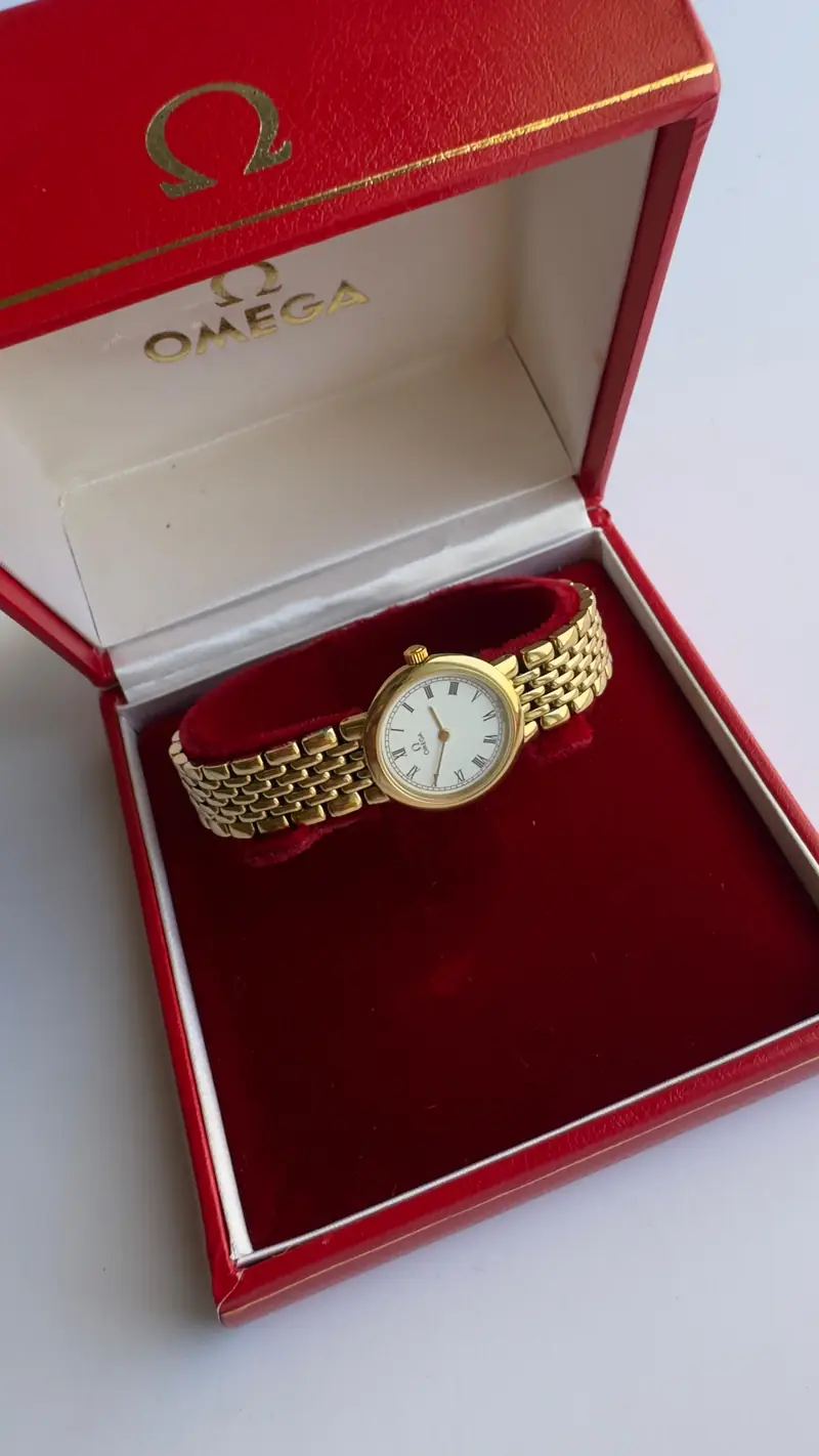 Omega Roman Numeral Gold-Tone Bracelet Watch