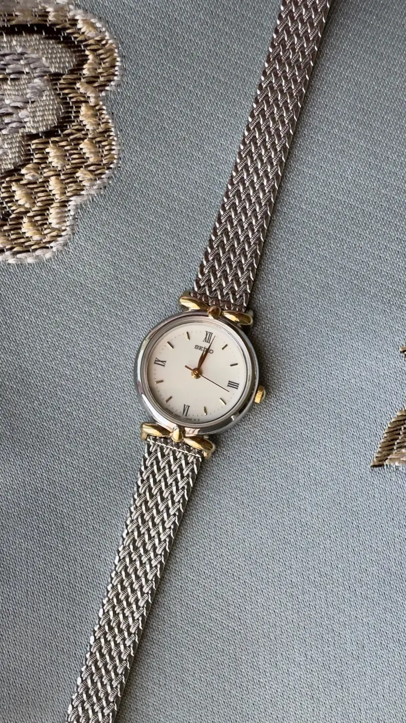 Seiko Two-Tone Woven Bracelet Watch