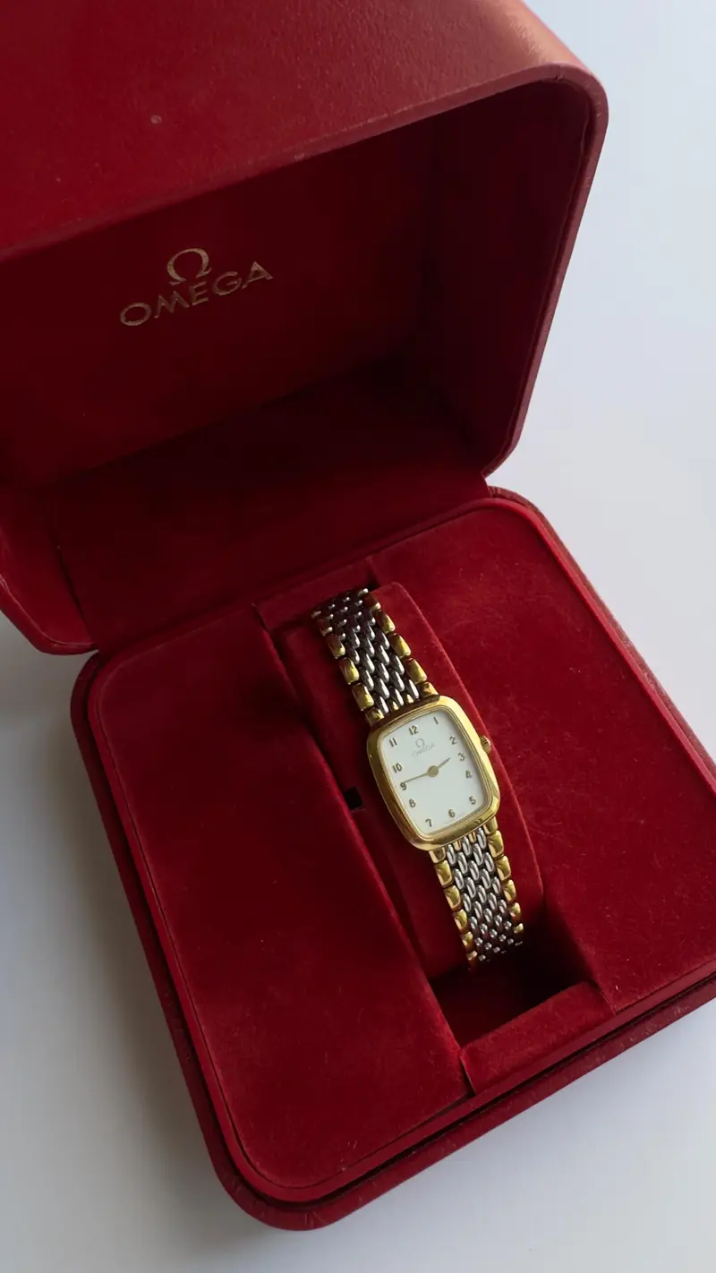 Omega Two-Tone Arabic Numeral Bracelet Watch
