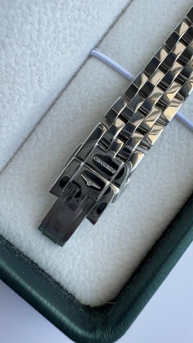 Longines Diamond-Set Pink Mother-of-Pearl Rectangular Watch — image 6