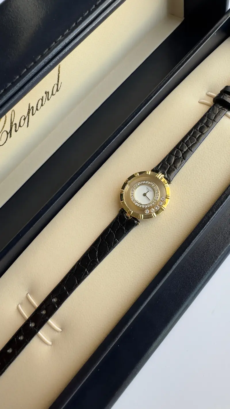 Chopard Happy Diamonds 18K Yellow Gold Diamond Watch