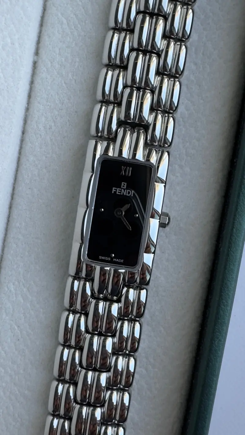 Fendi Sculpted Bracelet Watch with Dark Dial — image 3