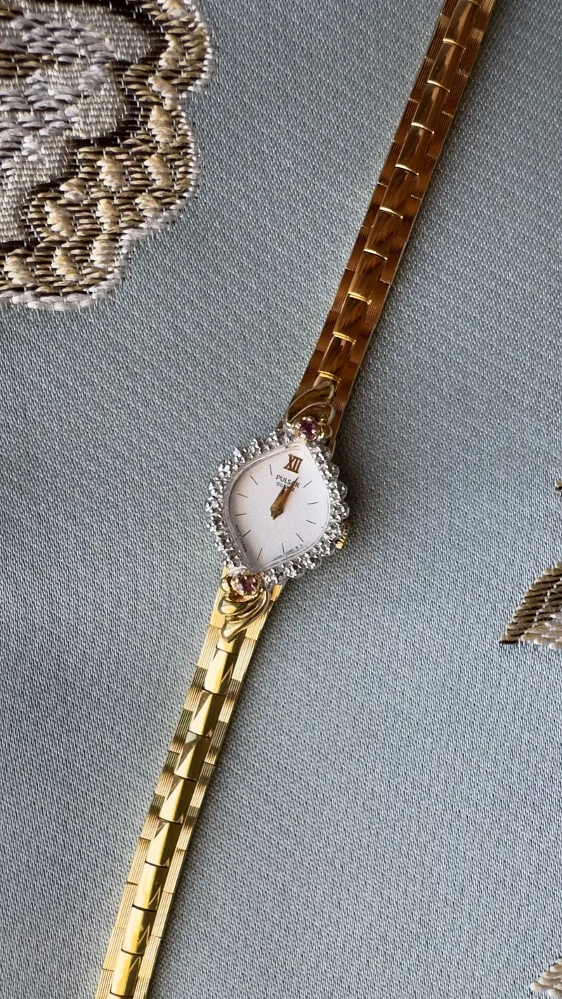 Pulsar Diamond & Ruby Marquise Bracelet Watch