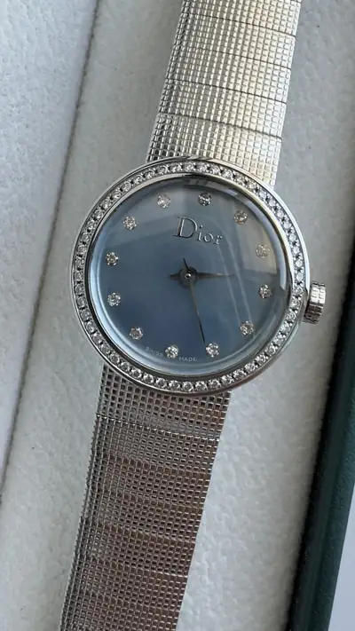 Dior Blue Mother-of-Pearl Diamond Watch 2