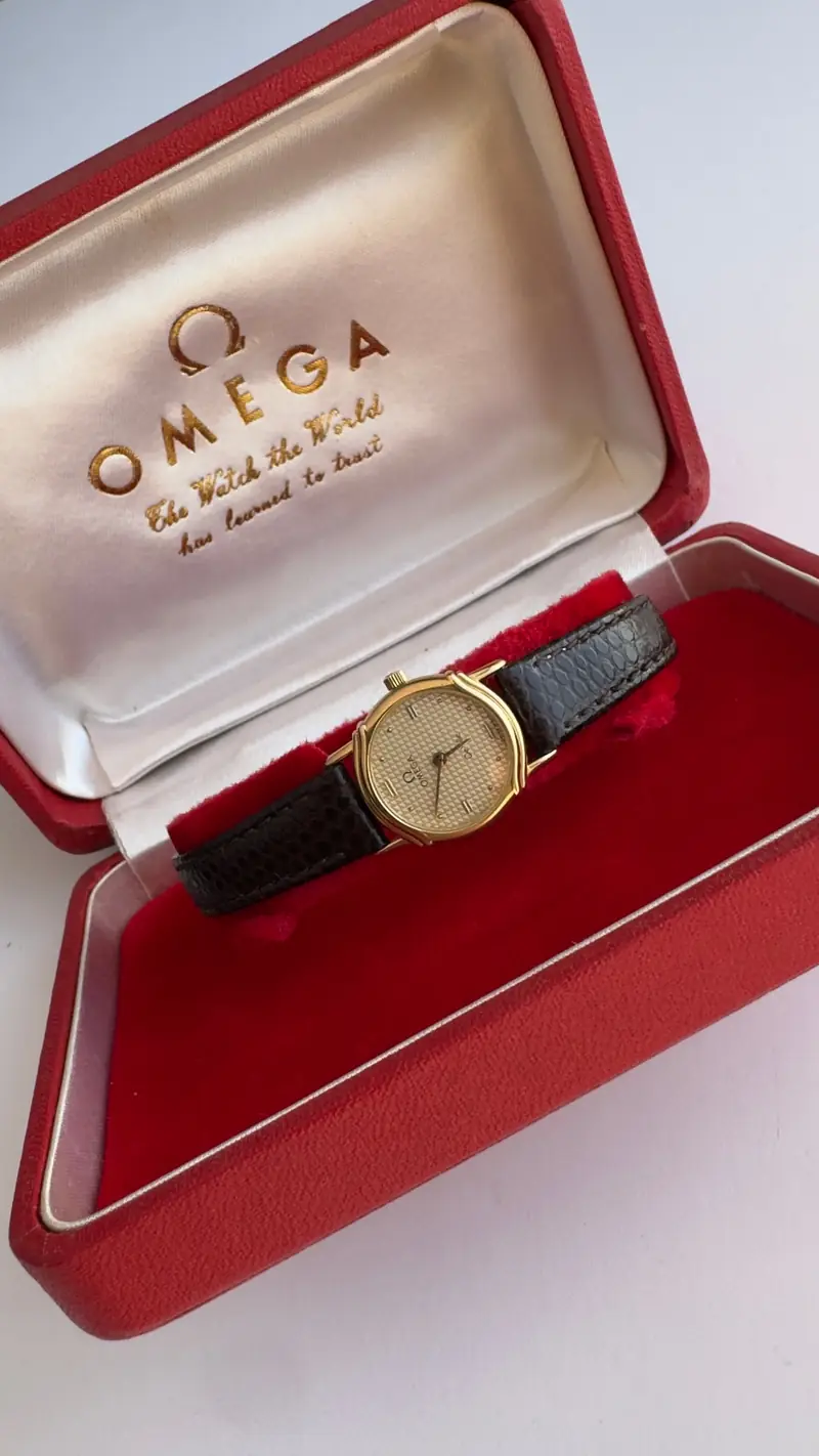 Classic Omega De Ville Textured Dial Watch_1